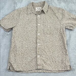 Madewell XS‎ Men's Hemp Cotton Blend Easy Short Sleeve Button Down Shirt